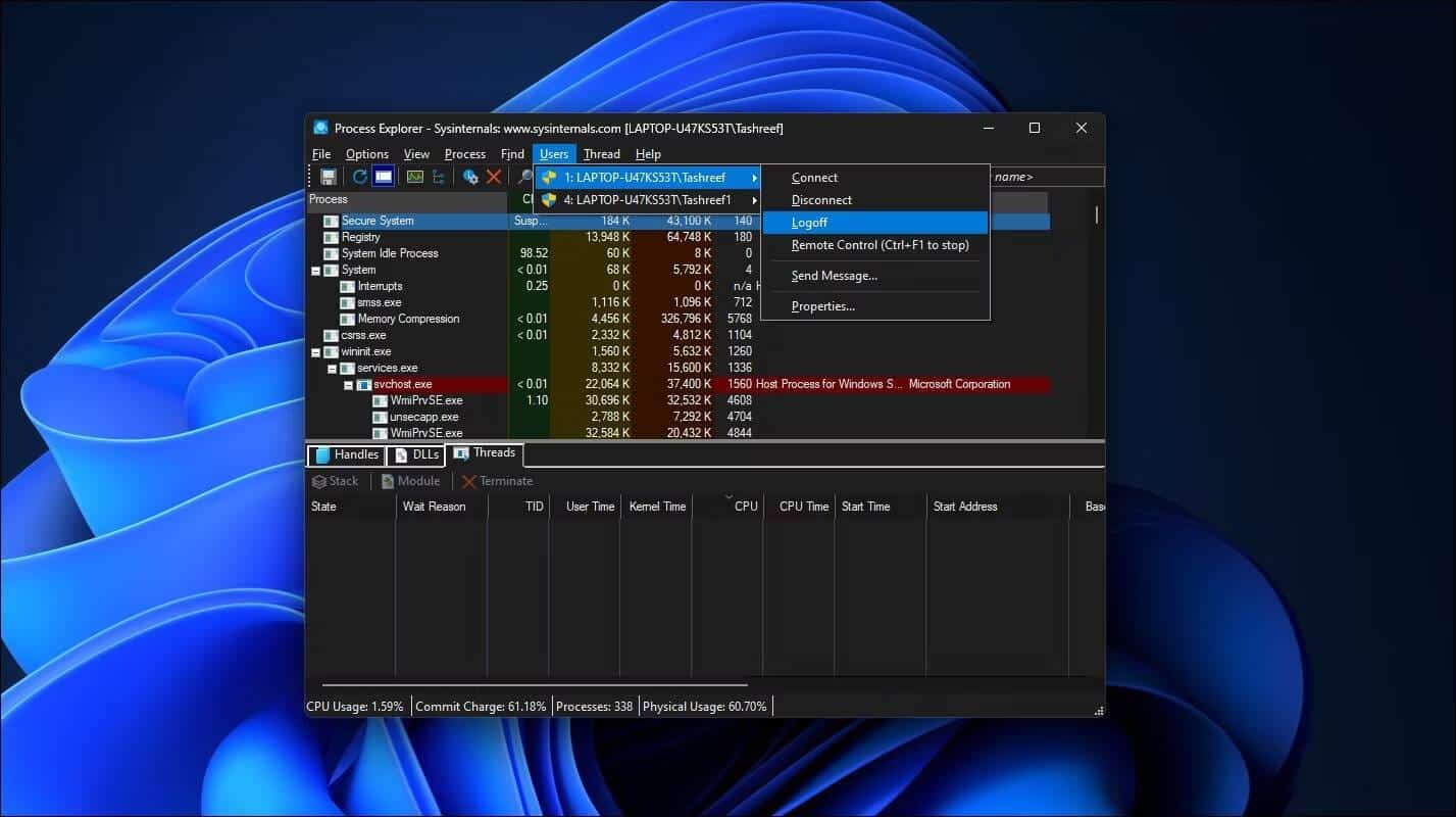 صورة لـ كيفية تسجيل خروج المُستخدمين الآخرين على Windows 11 لتحسين إدارة الحسابات | 1MZSNnAXJVjeZuUR5LHRLuQ-DzTechs