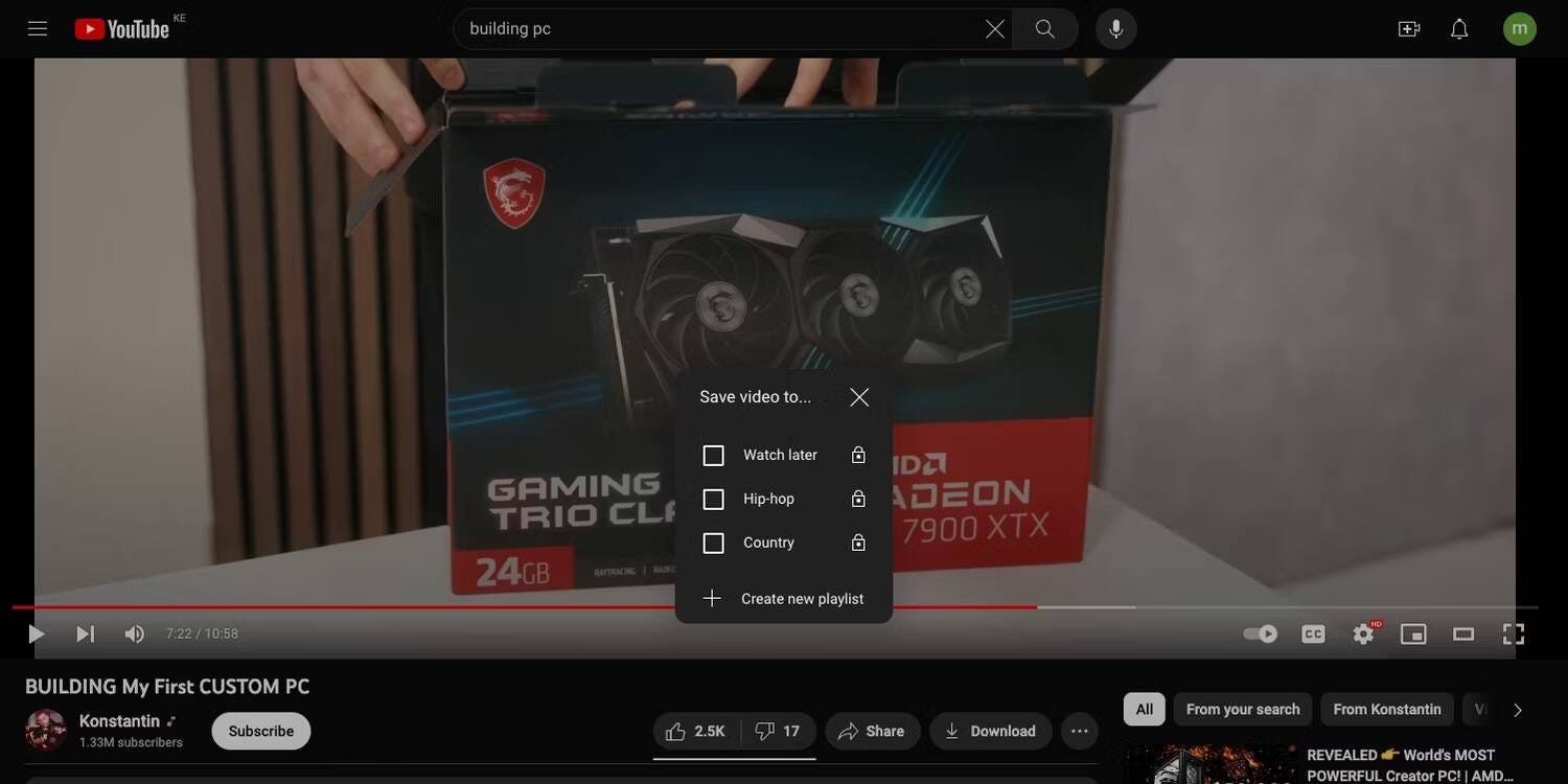 صورة لـ كيفية إنشاء قائمة تشغيل مُخصصة لمقاطع الفيديو المفضلة لديك على YouTube | 1zvMtImw8W5ezC7fXe7_ctw-DzTechs