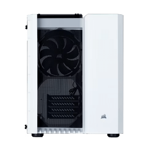 صورة لـ أفضل خيارات صناديق الكمبيوتر البيضاء المُتاحة في هذا العام | corsair-crystal-280x-white-pc-case-from-front.avif_