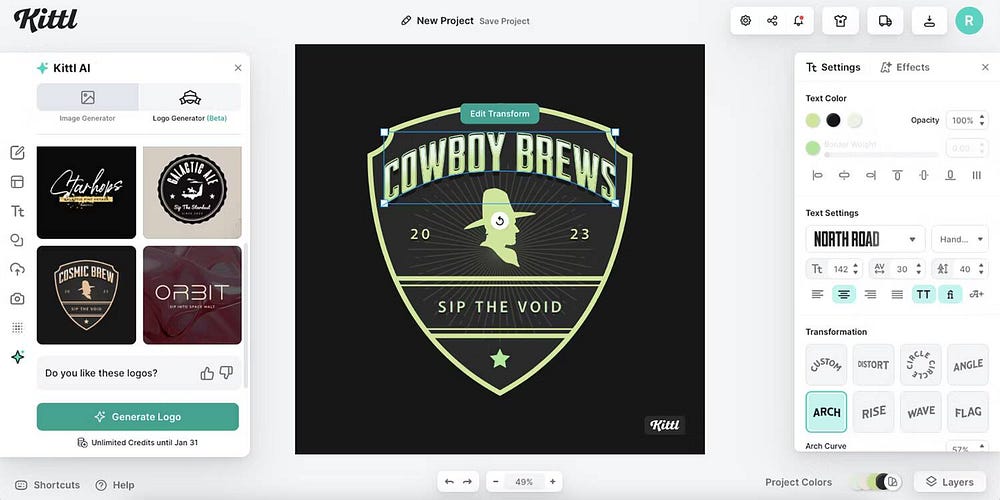 صورة لـ أفضل الطرق لإنشاء الشعارات باستخدام Kittl بأكثر الأساليب إبداعًا | 16IPOsAZm3Kp6Je-pI4qRrw-DzTechs