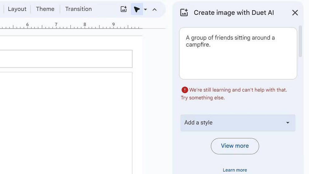 صورة لـ كيفية إنشاء صور مُبتكرة في “العروض التقديمية من Google” باستخدام Duet AI | 18r0kXkIaP9P5DBKY54yqGA-DzTechs
