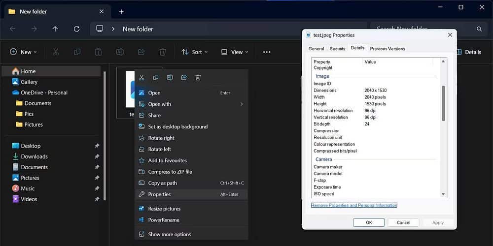 صورة لـ كيفية عرض البيانات الوصفية وتحريرها وإضافتها إلى الصورة | 1B6WUm9dbEp-APQ6yaXPfqA-DzTechs