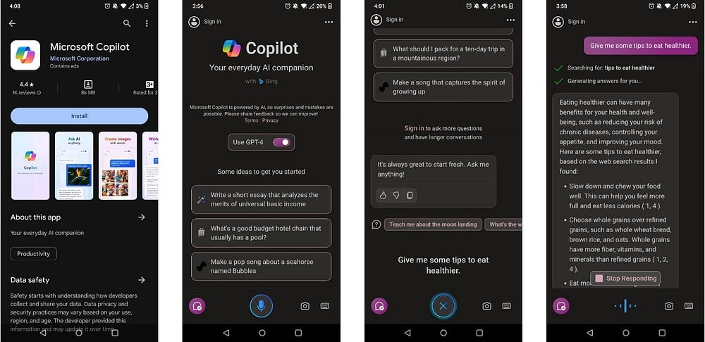 صورة لـ دليل استخدام Microsoft Copilot على أجهزة Android و iPhone: خطوات التثبيت والإستفادة منه | 1MI2xxxffCF-HahBBlcopZg-DzTechs