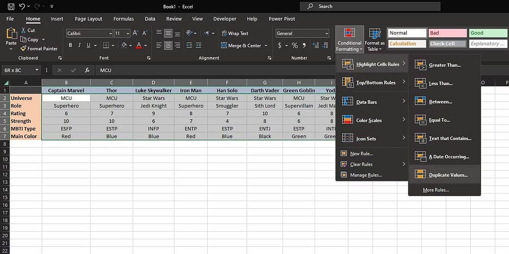 صورة لـ كيفية البحث عن التكرارات وتمييزها في Excel | 1Mpxw9DfYV4BhgI2XL84xig-DzTechs