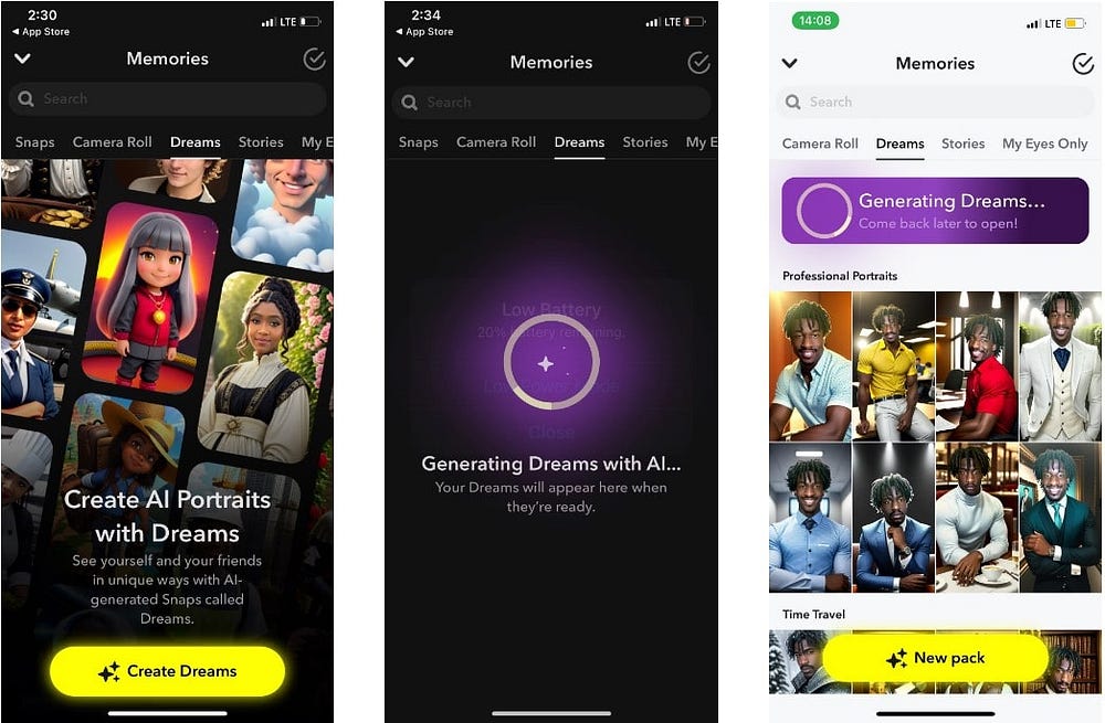 صورة لـ كيفية إنشاء صور شخصية بالذكاء الاصطناعي باستخدام ميزة Dreams في Snapchat | 1ThBEO-jztbXiCIyAdDkekw-DzTechs