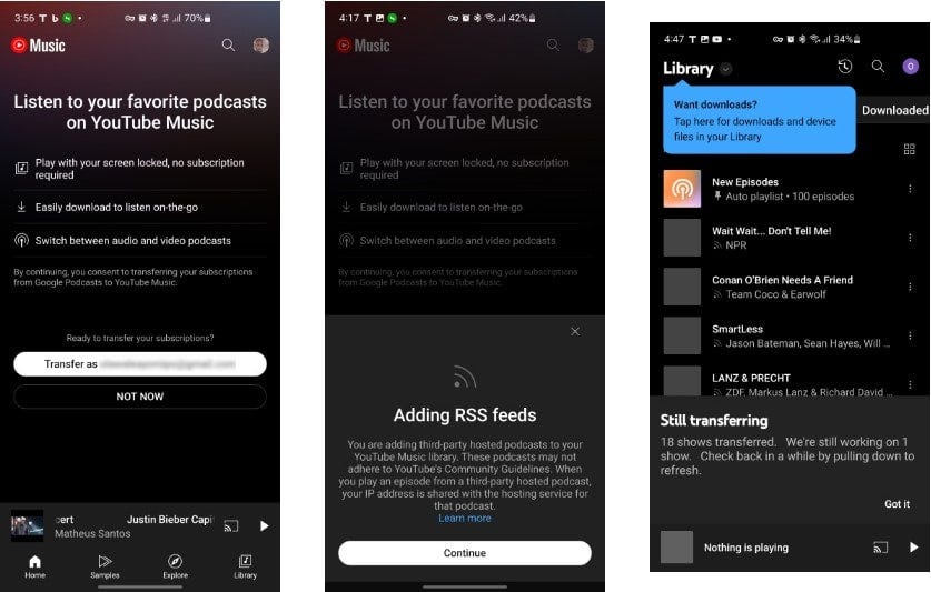 صورة لـ كيفية نقل اشتراكاتك في البودكاست من Google Podcasts إلى YouTube Music ومنصات أخرى | 1ojmA2-_DOIXA_nI52h8qcg-DzTechs