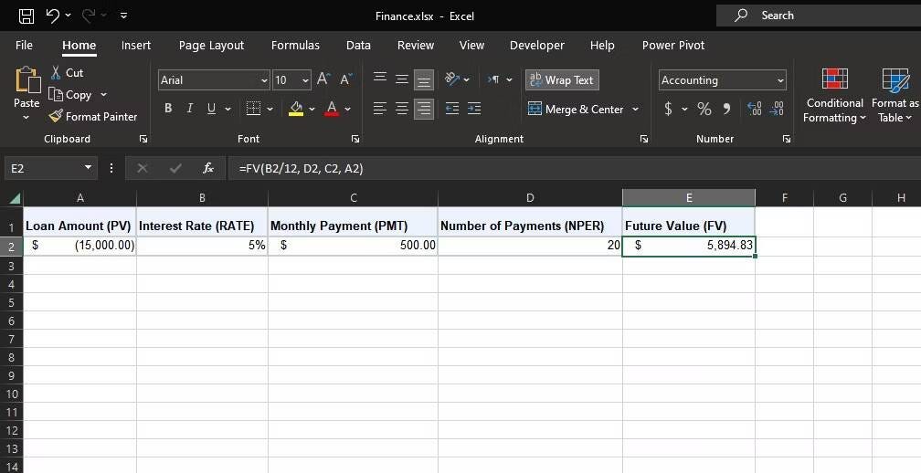 صورة لـ كيفية حساب القيمة المُستقبلية باستخدام دالة FV في Excel | 1uu-i7NT6W2iVHFky1B9KhQ-DzTechs