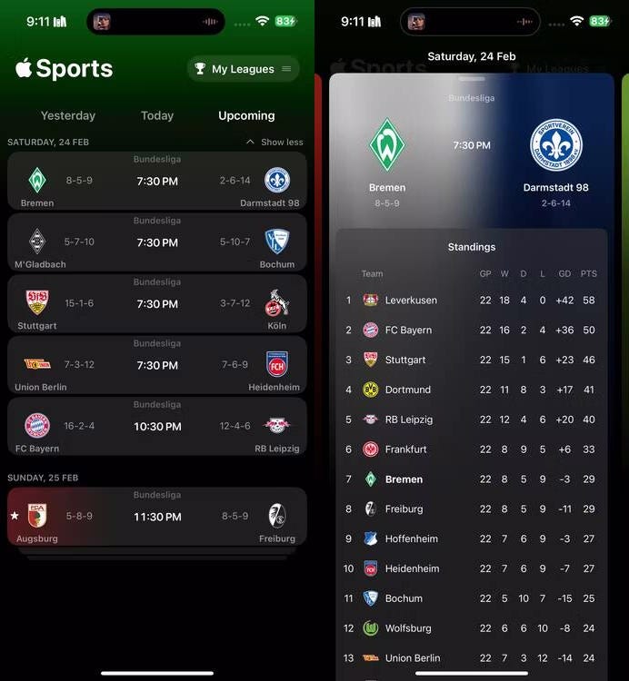 صورة لـ استمتع بتجربة رياضية مُتكاملة باستخدام Apple Sports على الـ iPhone | 1-rYodjWxfsavMmBTNWDSlw-DzTechs