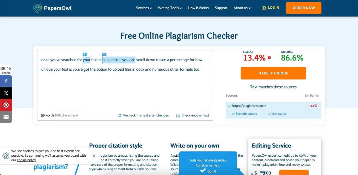 صورة لـ أدوات مجانية للتحقق من الانتحال الأدبي: أفضل مُدقق لغوي يُمكنك الاعتماد عليه | 10Xfwt5koGSXuWX0wpy9N8w-DzTechs