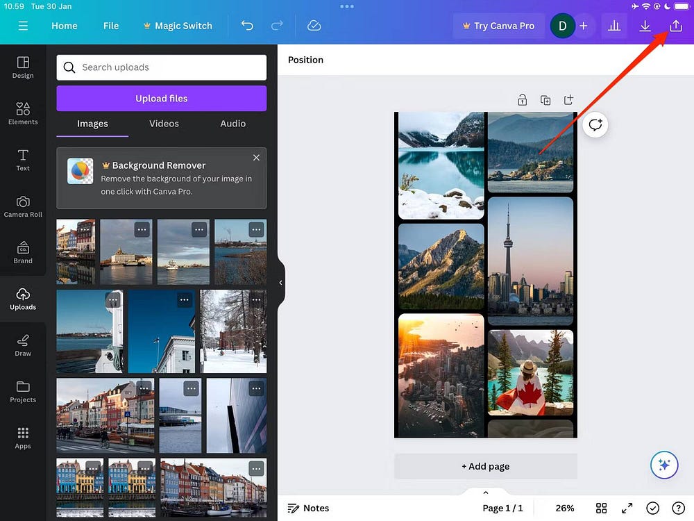 صورة لـ كيفية إنشاء صورة مُجمَّعة (كولاج) في Canva من خلال خطوات بسيطة | 1Bn1odtRIWWl7LT0Xk2LWAg-DzTechs