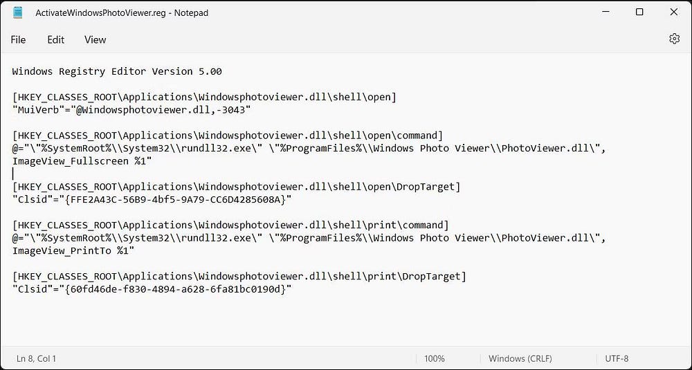 صورة لـ خطوات استعادة “عارض الصور” الكلاسيكي في Windows 10/11 | 1LIYEDo1Piow-8_bCtjqa7A-DzTechs