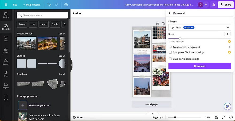 صورة لـ كيفية إنشاء صورة مُجمَّعة (كولاج) في Canva من خلال خطوات بسيطة | 1V1z-068zhj-DuvIb7Zi-Xw-DzTechs