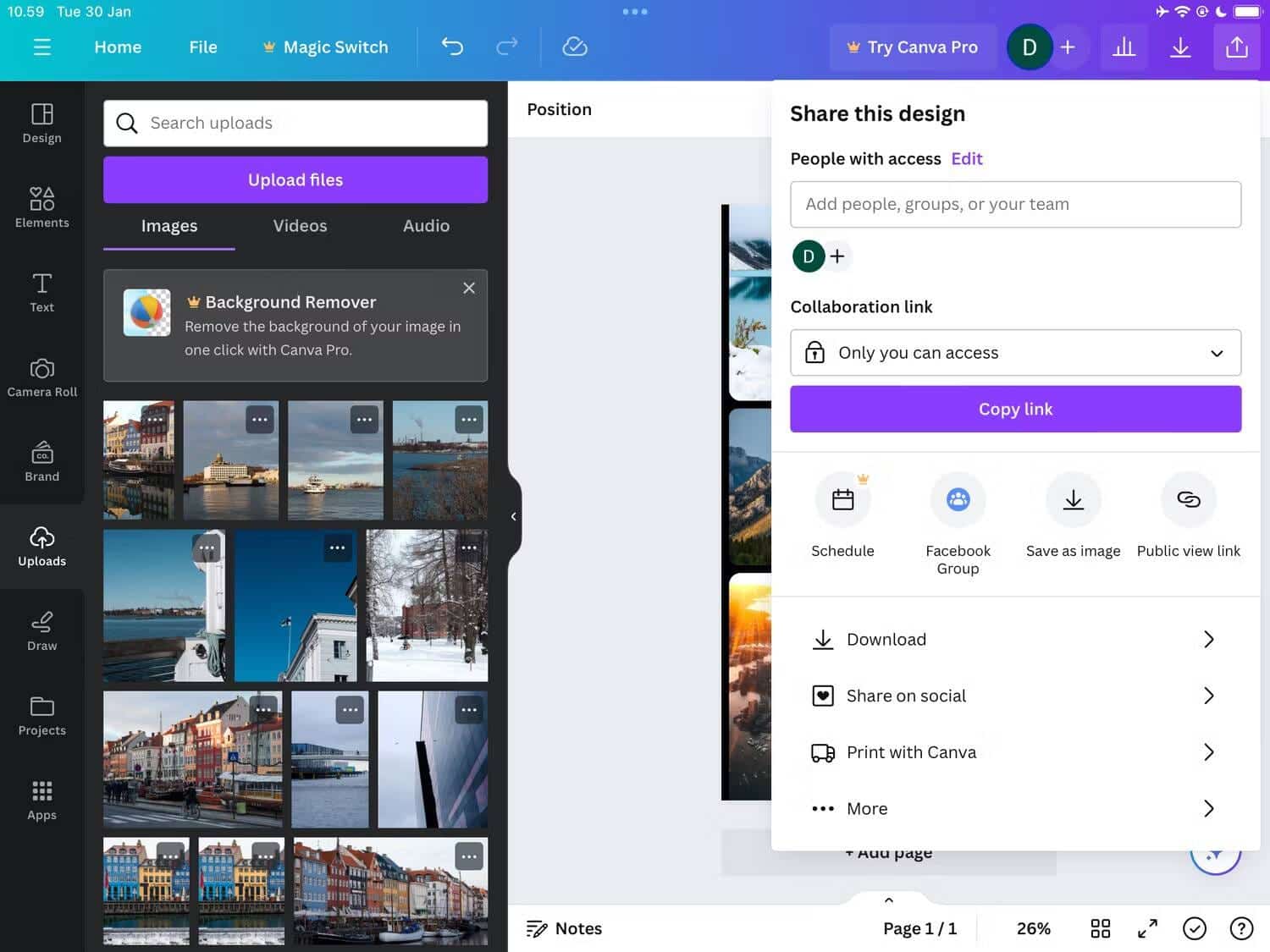 صورة لـ كيفية إنشاء صورة مُجمَّعة (كولاج) في Canva من خلال خطوات بسيطة | 1uG3WL-0KG2vJRycZGlbQsQ-DzTechs