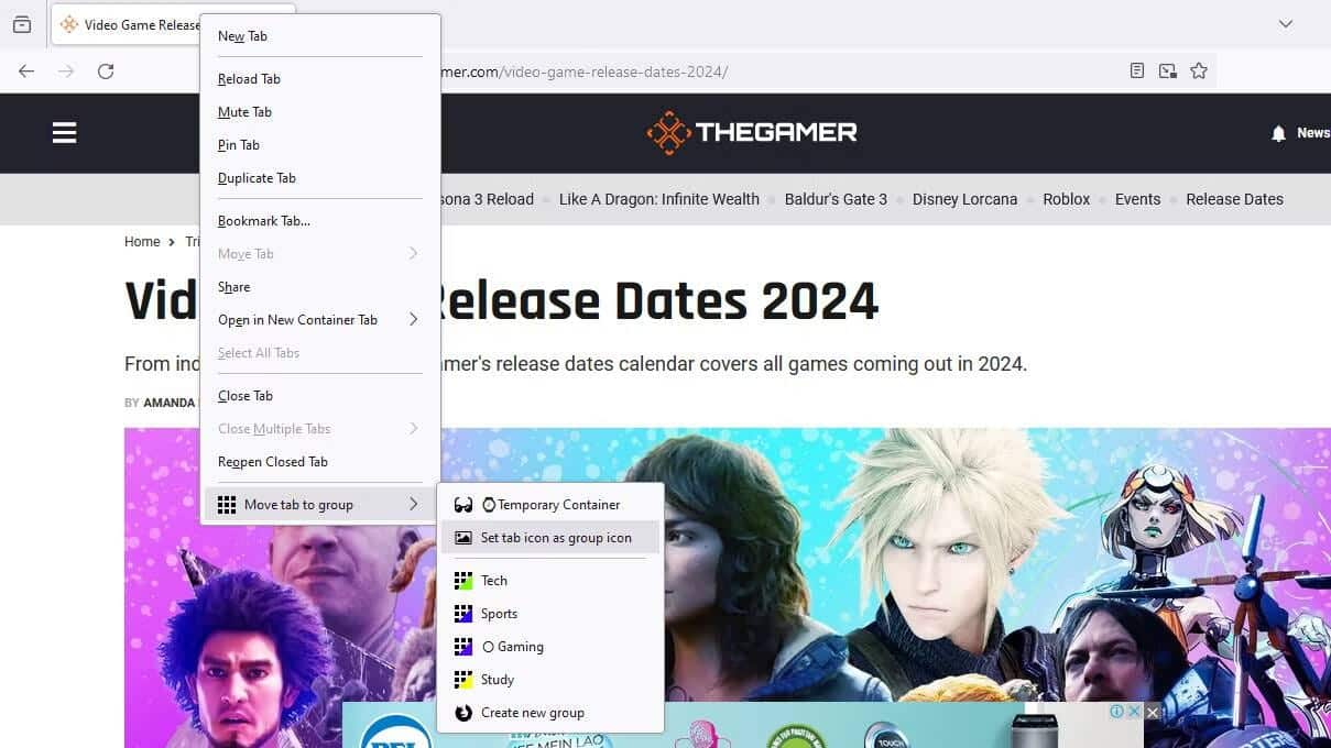 صورة لـ كيفية تجميع علامات التبويب في Chrome و Edge و Safari و Firefox | 157QVqfbVKReorLHyjBrErQ-DzTechs