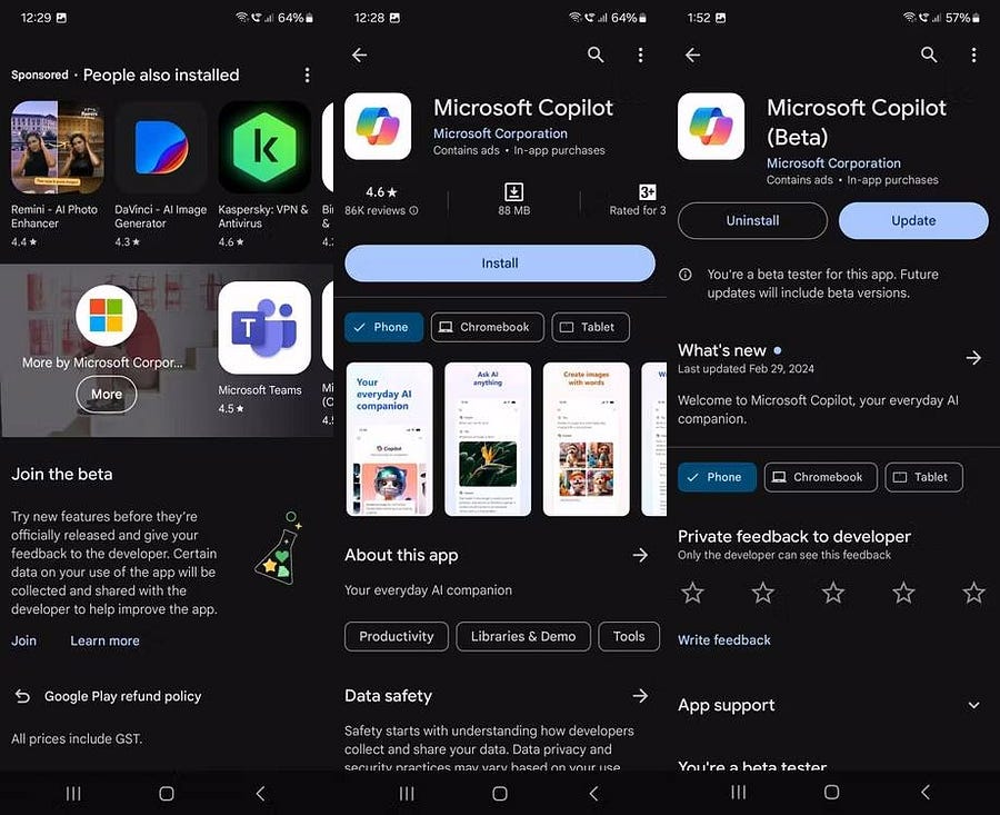 صورة لـ يُمكنك الآن استبدال مُساعد Google بـ Copilot على نظام Android | 1gpbPmwEdsR44tGyxM4oEXA-DzTechs