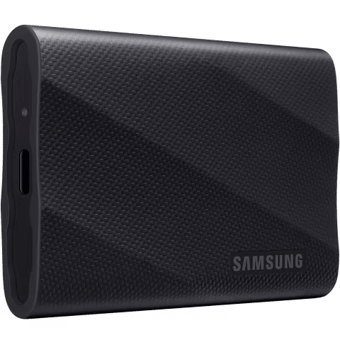 صورة لـ أفضل محركات أقراص SSD المحمولة المُتاحة للاستمتاع بمزيد من مساحة التخزين | samsung-t9-portable-ssd-with-a-textured-shell.avif_