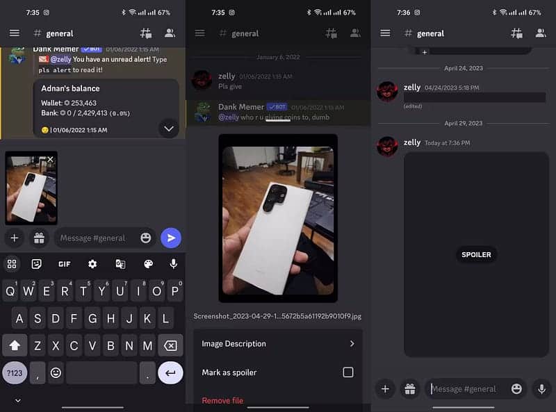صورة لـ كيفية إضافة علامات المُفسد إلى النص والصور على Discord لإخفاء المُحتويات | 1doDj9ziufQN6WxW-h9wRNA-DzTechs