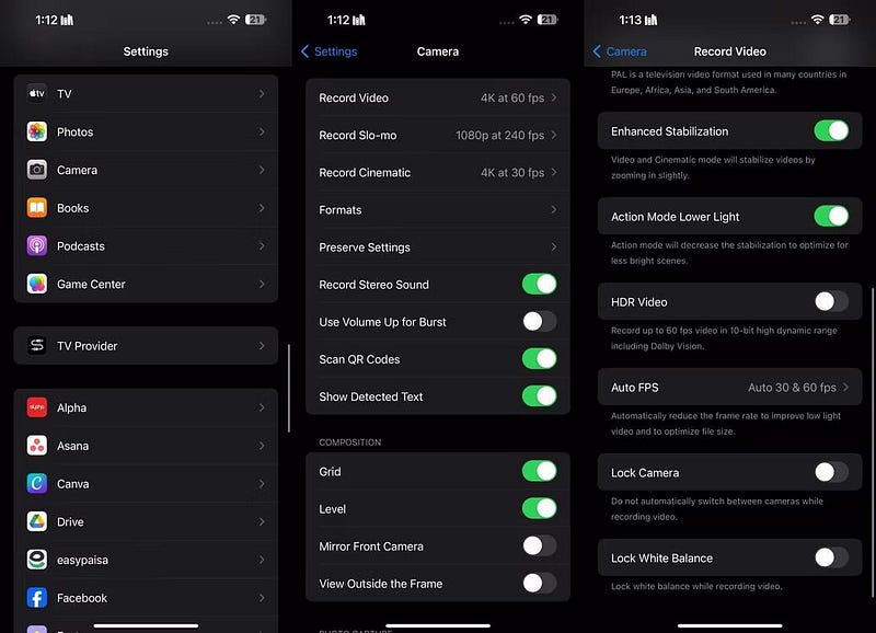 صورة لـ أفضل إعدادات كاميرا الـ iPhone لتسجيل مقاطع فيديو أفضل | 1xwg7YBeWz9Fw6h6uE2K0xA-DzTechs