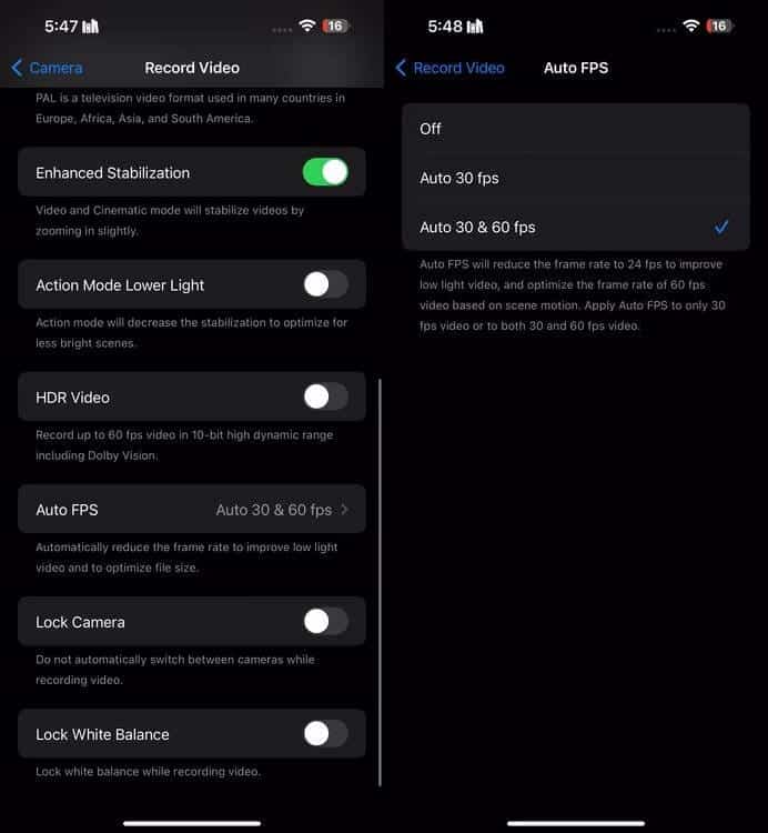 صورة لـ أفضل إعدادات كاميرا الـ iPhone لتسجيل مقاطع فيديو أفضل | 1yQSORHyep1shW05p5ZGatw-DzTechs