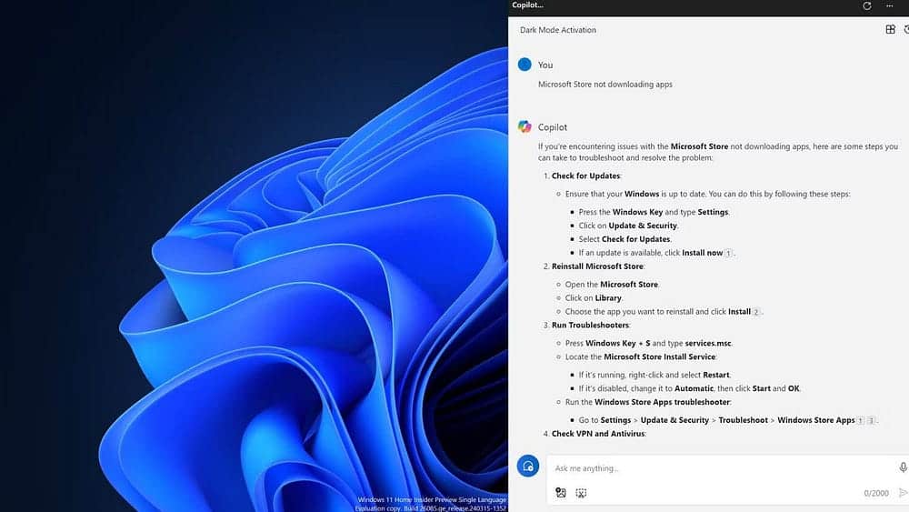 صورة لـ لماذا لا يُساعدك Copilot في حل المشكلات التي تُواجهها في Windows؟ | 1VeEHw68GW8TSYBvB9_fgQA-DzTechs