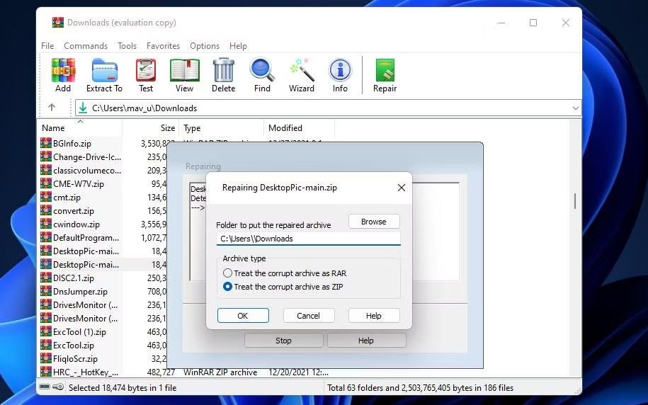 صورة لـ إصلاح الملفات المضغوطة التالفة في Windows 10 و Windows 11: خطوات سهلة | 11SoPXsWp2rDtLg83gnpT8A-DzTechs