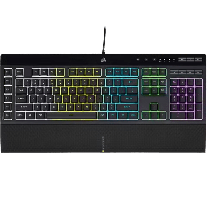 صورة لـ أفضل لوحات المفاتيح الهادئة لعام 2024 للكتابة السلسة | corsair-k55-rgb-pro-1.avif_