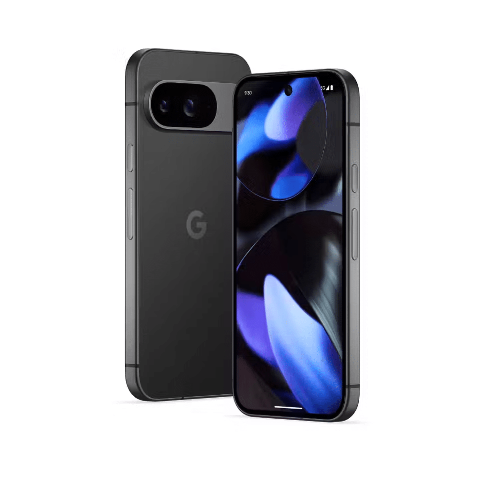 صورة لـ الميزات التي تجلبها سلسلة Google Pixel 9 و Pixel Watch 3 و Pixel Buds Pro 2 | obsidian-google-pixel-9-on-a-white-backgroun
