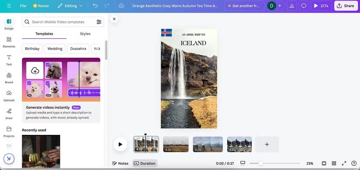 صورة لـ طريقة سهلة لإنشاء مقاطع ريلز رائعة لـ Instagram باستخدام Canva | 12iJpzoE0JEuGRGcrZtSMSQ-DzTechs