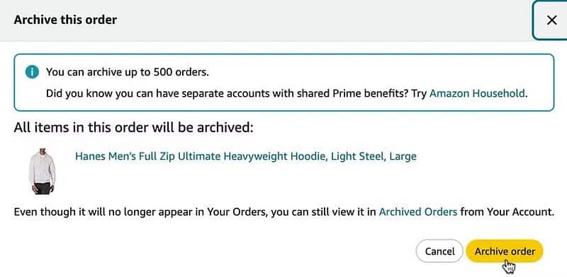 كيفية إخفاء طلباتك على Amazon 1