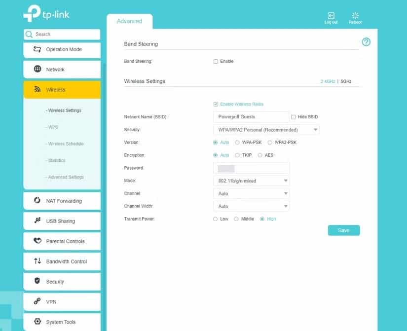 إعداد مُعرِّفات SSID مُتعددة