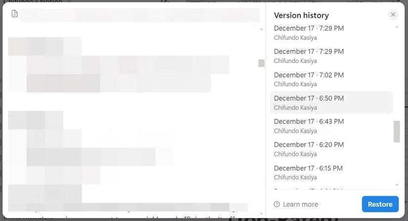 3. سجل الصفحات لمدة 7 أيام