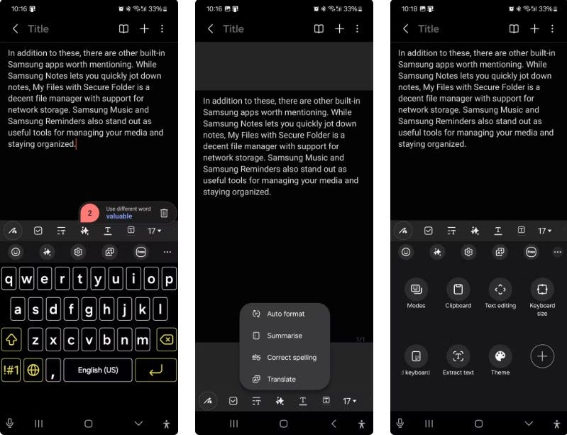 لوحة مفاتيح Samsung