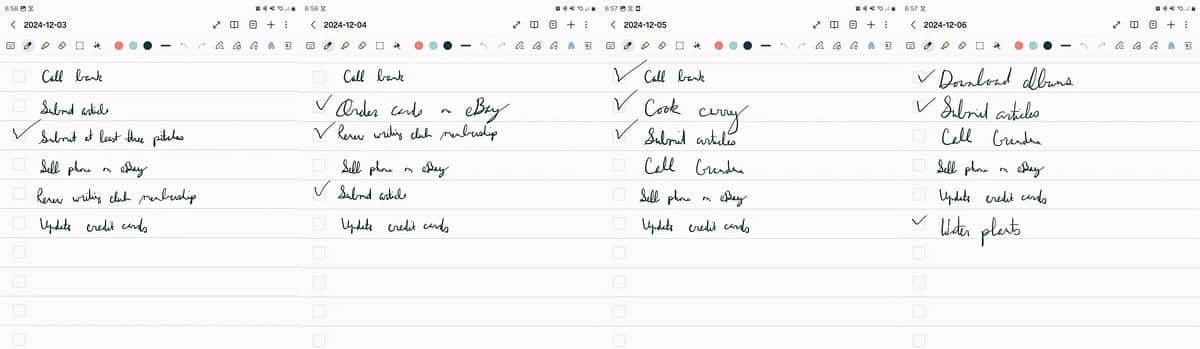 لقد جربتُ طريقة Ivy Lee باستخدام هاتفي (على وجه التحديد، Samsung Notes)