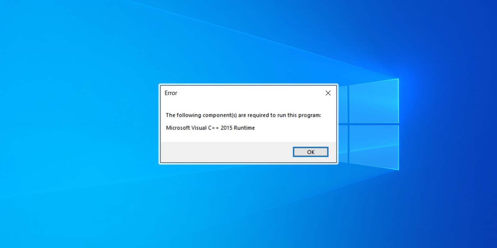 خطأ حزمة التشغيل المفقودة