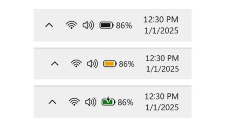 Microsoft color-coded battery icon for possible future update