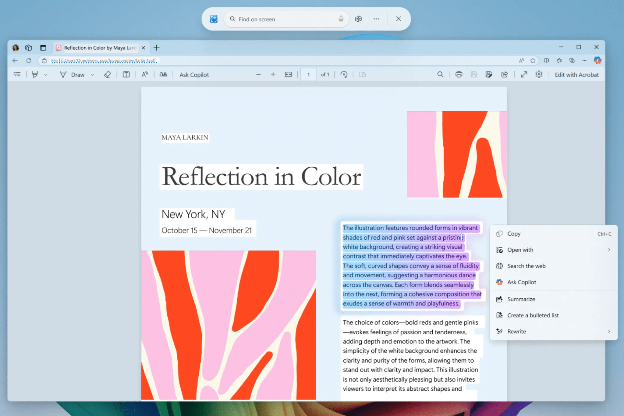 خيار Ask Copilot في Click to Do على نظام التشغيل Windows 11