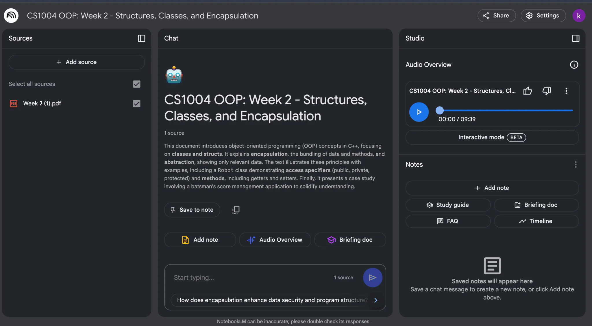 Audio Overview in NotebookLM