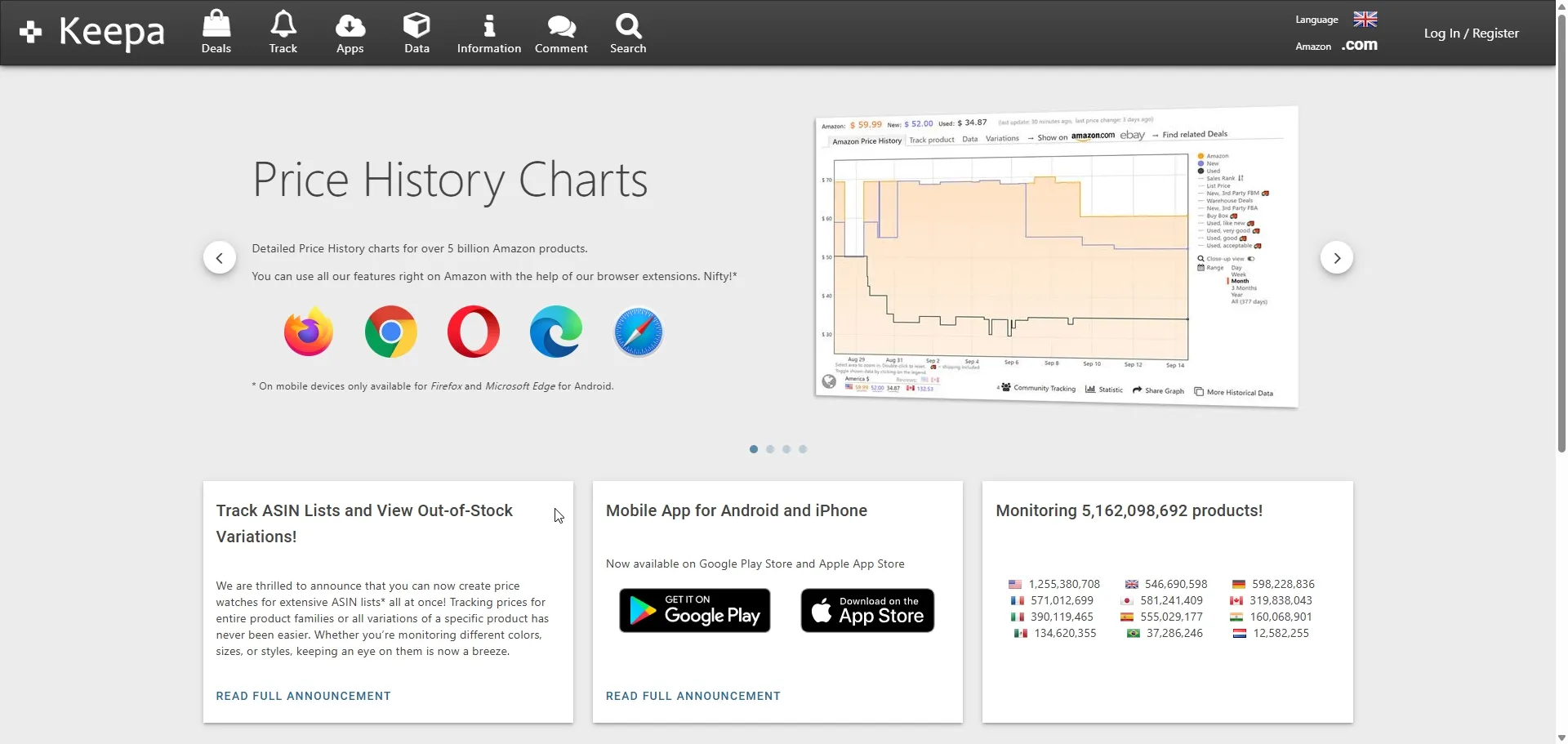 keepa chrome browser home page