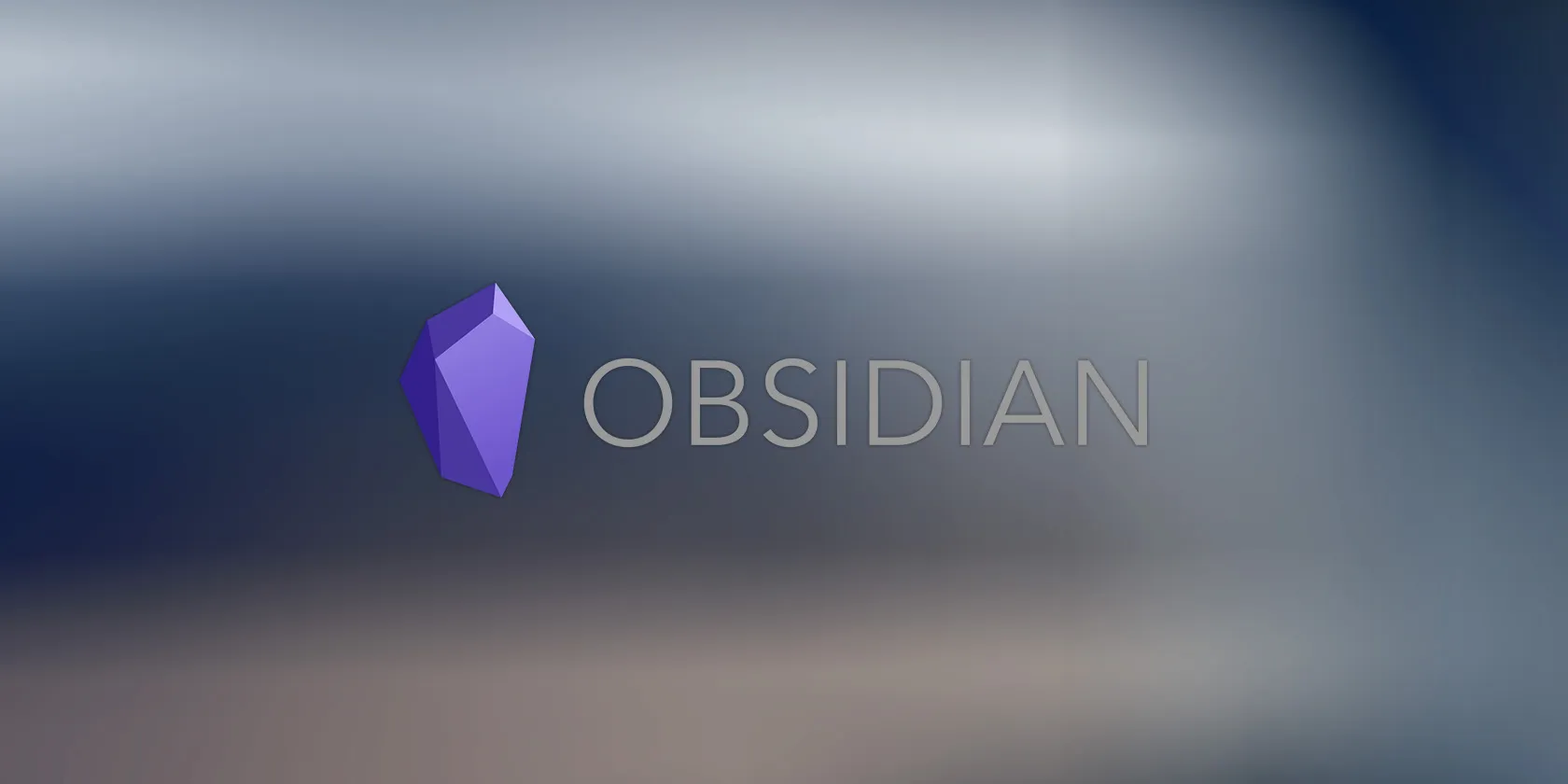Obsidian logo on a background