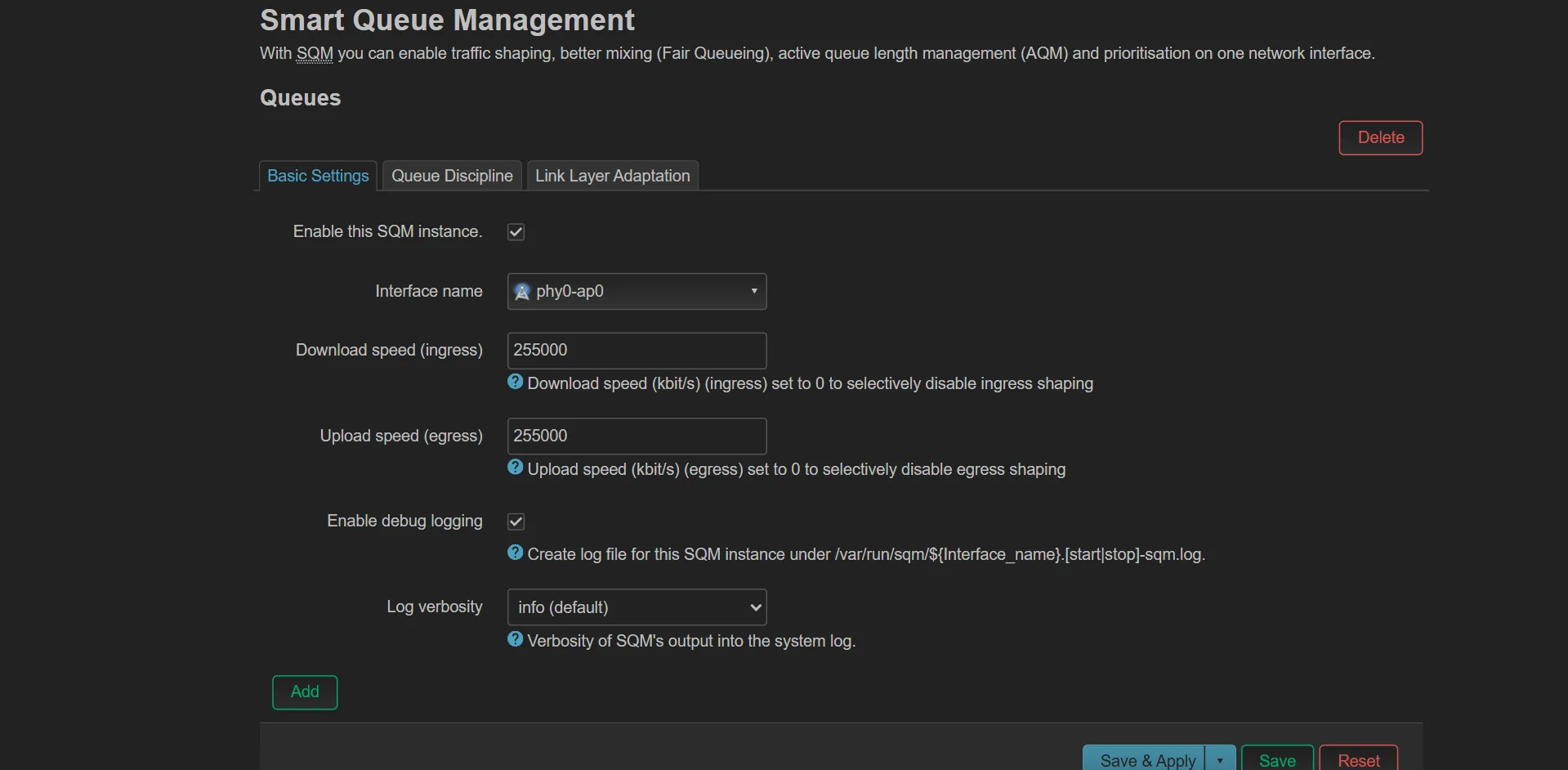 إعداد QoS على جهاز التوجيه الخاص بي
