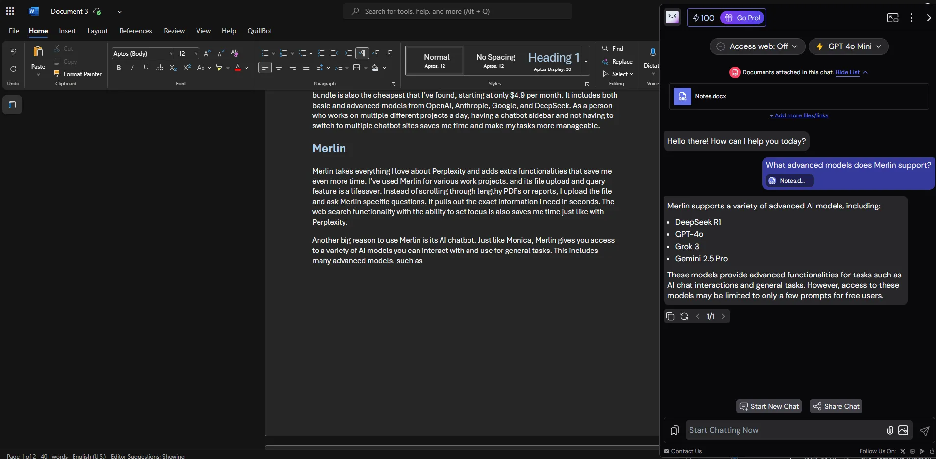 الاستعلام عن ملاحظاتي باستخدام Merlin