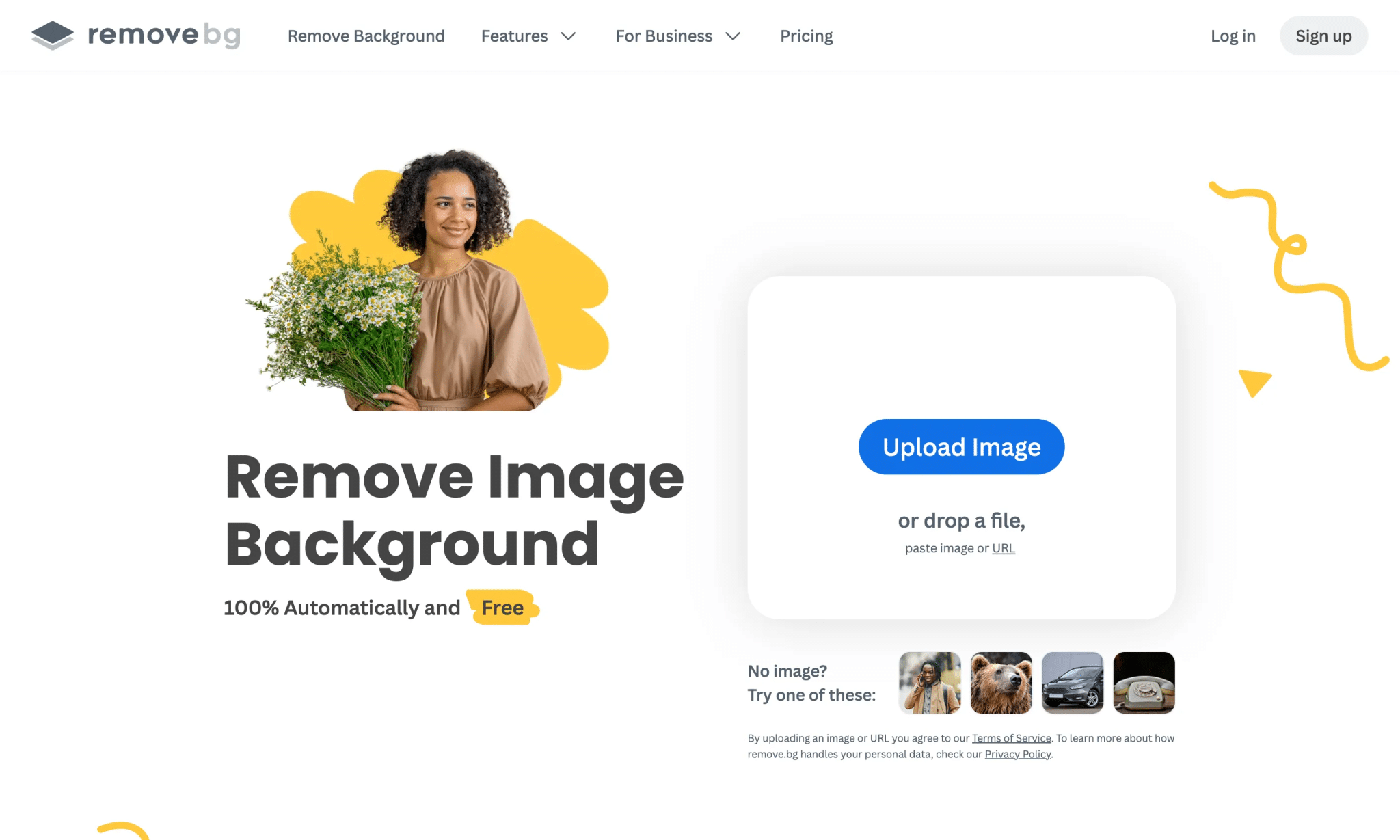 أداة Remove.bg لإزالة خلفية الصور