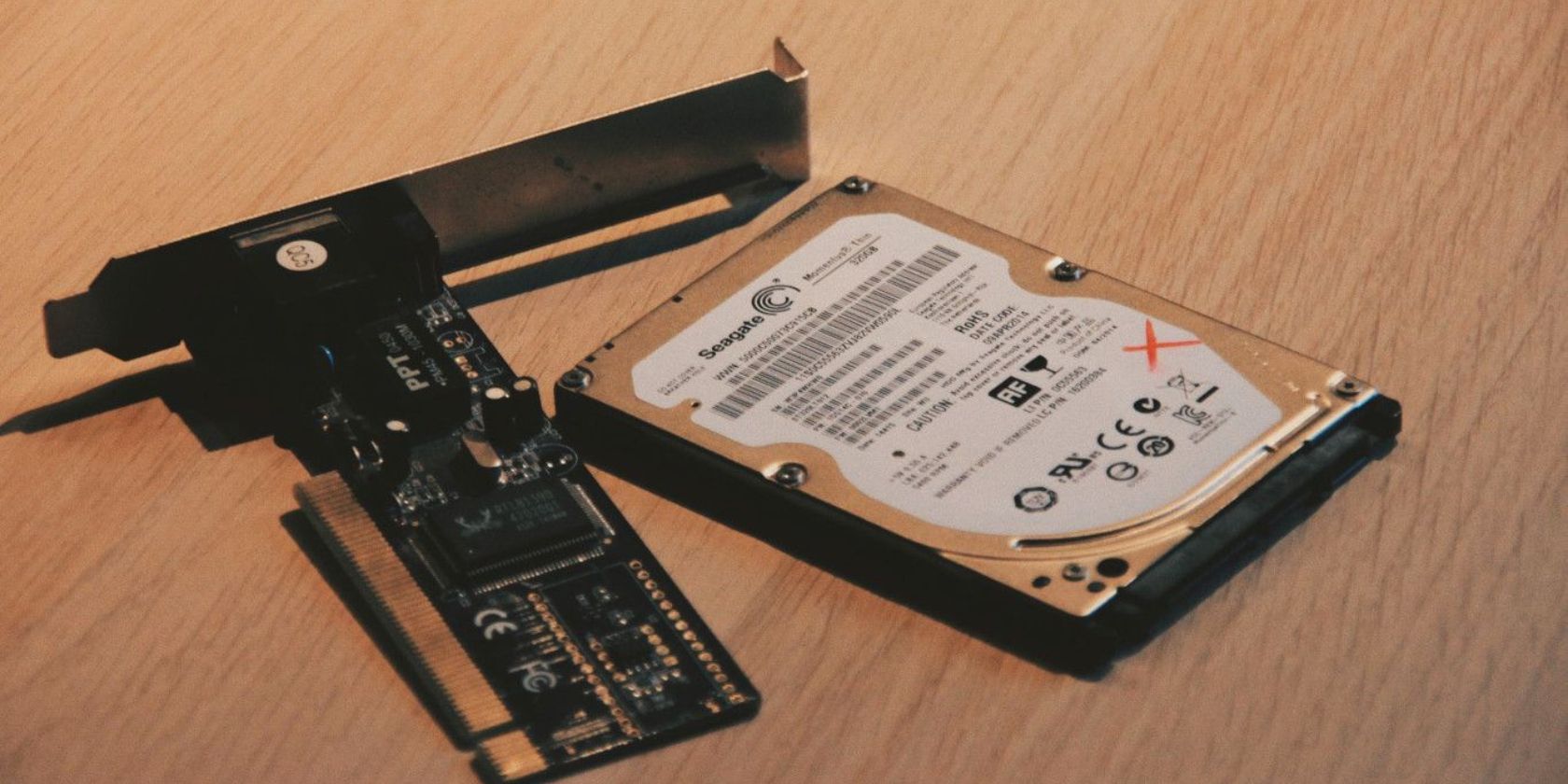 storage disks lying on table