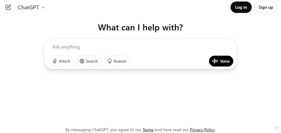 Using ChatGPT without signing in