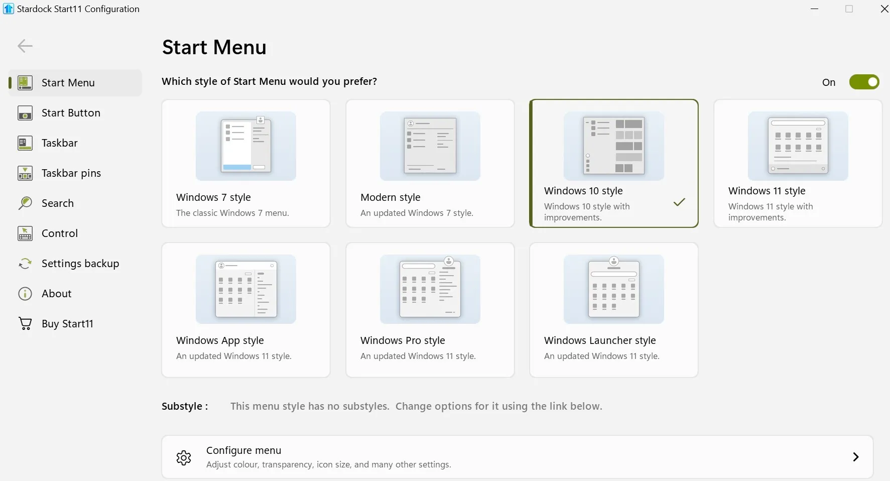 تخصيص قائمة ابدأ باستخدام تطبيق Start11.