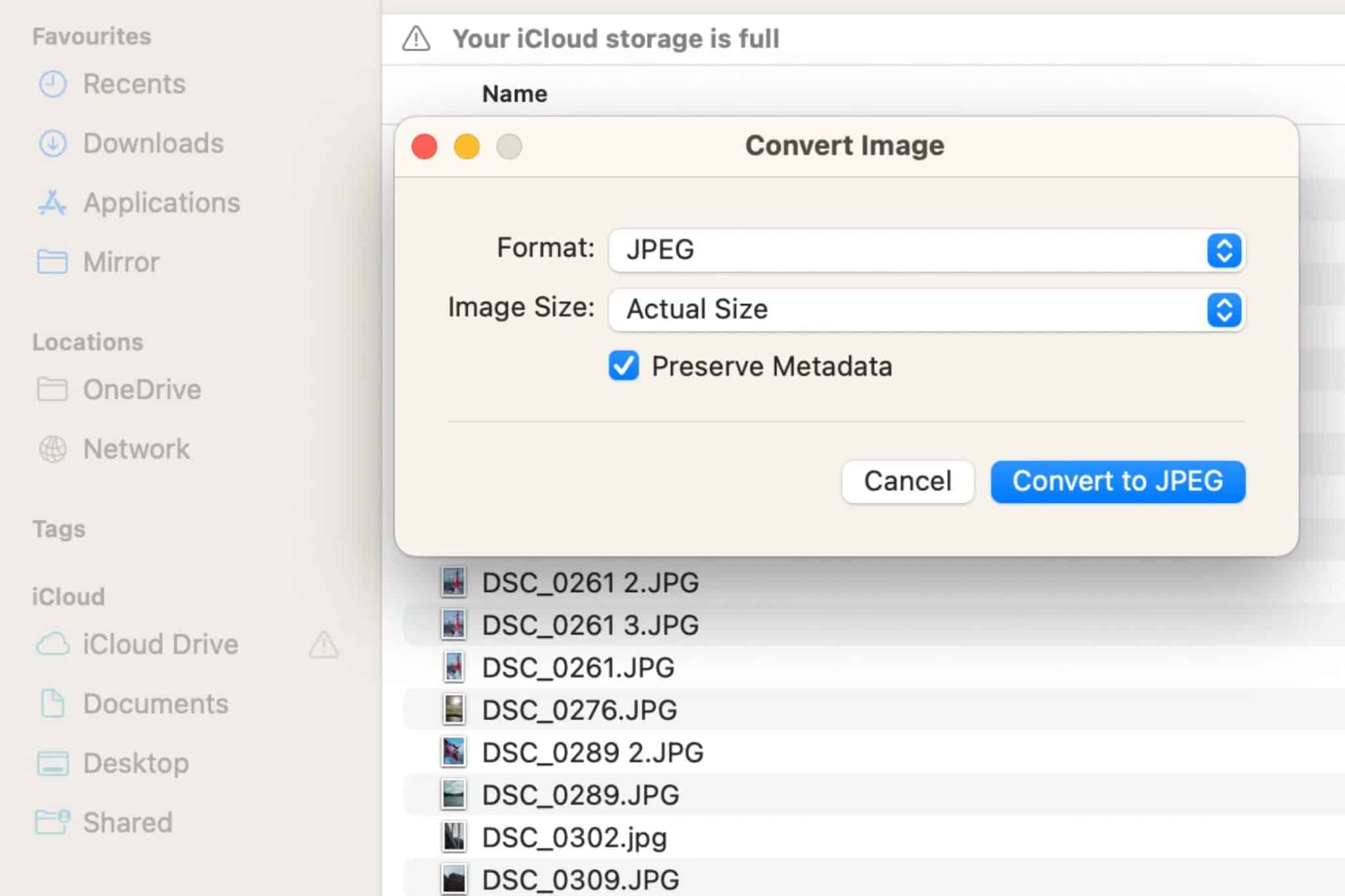 تحويل صورة باستخدام جهاز MacBook الخاص بك