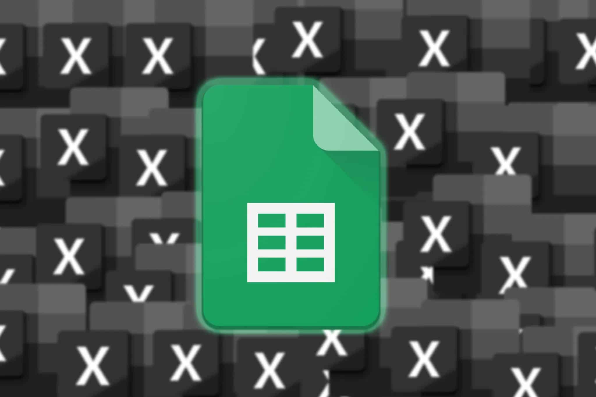 شعار جداول بيانات Google على خلفية شعارات Excel رمادية