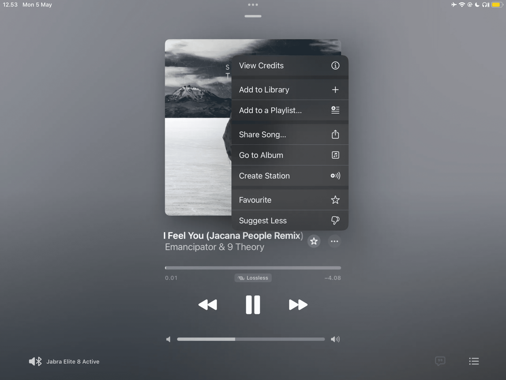 خاصية اقتراح أقل في Apple Music