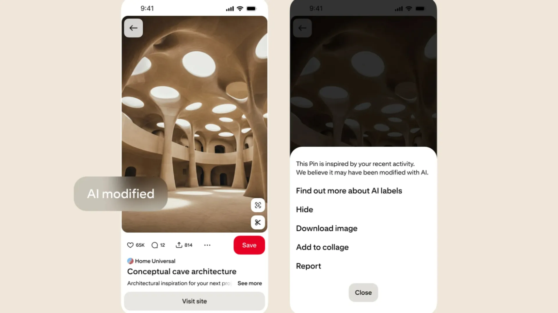 كيف تبدو ملصقات الذكاء الاصطناعي التوليدي الجديدة من Pinterest