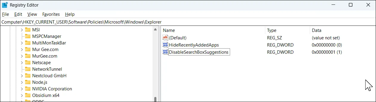 Registry Editor Windows 11